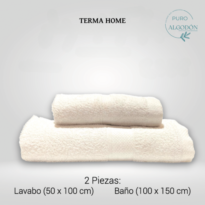 JUEGO DE 2 TOALLAS TERMA HOME